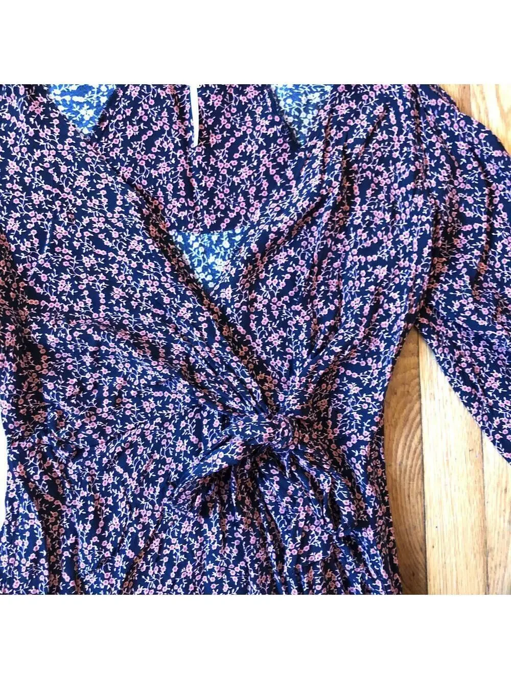 Free People EUC Women's Black Blush Clara Floral Tunic Size Small